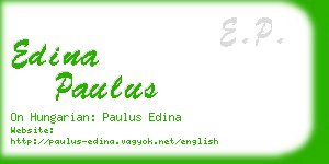 edina paulus business card